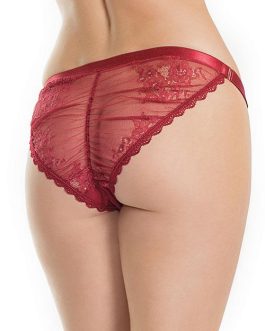 Coquette Bordeaux Babe Cheeky Ruched Panty