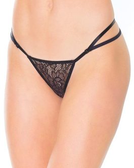 Coquette Daily Hustle Black Lace G-String